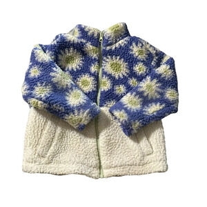Cat & Jack Girls XS floral sherpa jacket